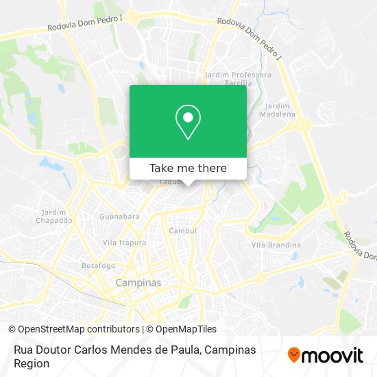 Mapa Rua Doutor Carlos Mendes de Paula