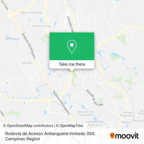 Rodovia de Acesso Anhanguera-Vinhedo 304 map
