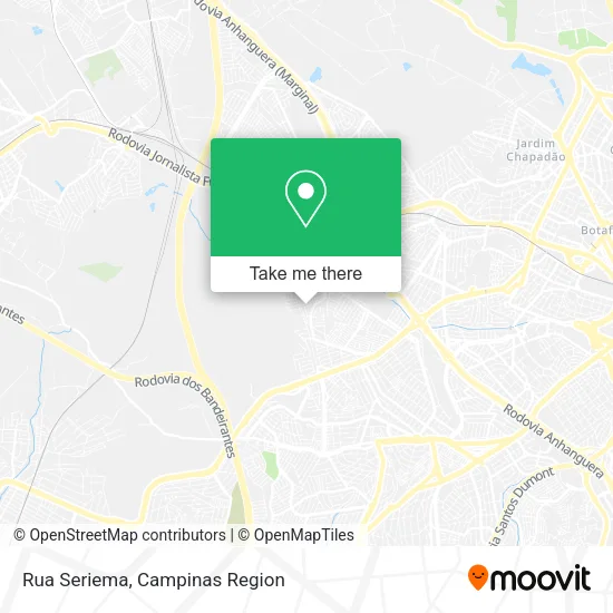 Rua Seriema map