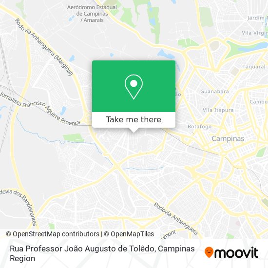 Rua Professor João Augusto de Tolêdo map