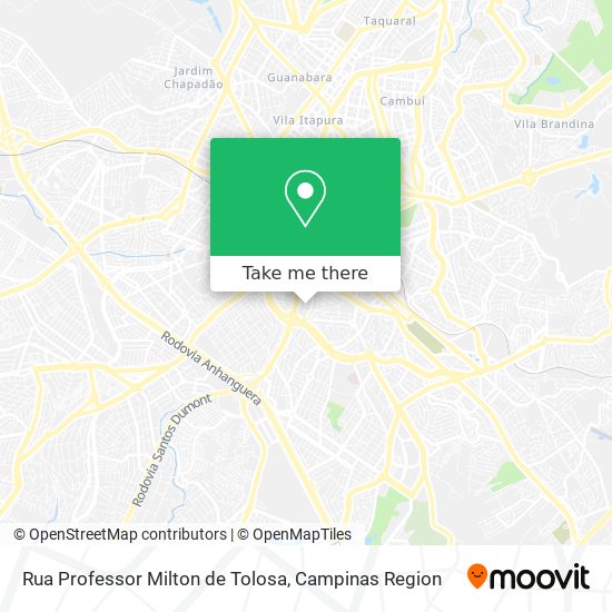 Rua Professor Milton de Tolosa map