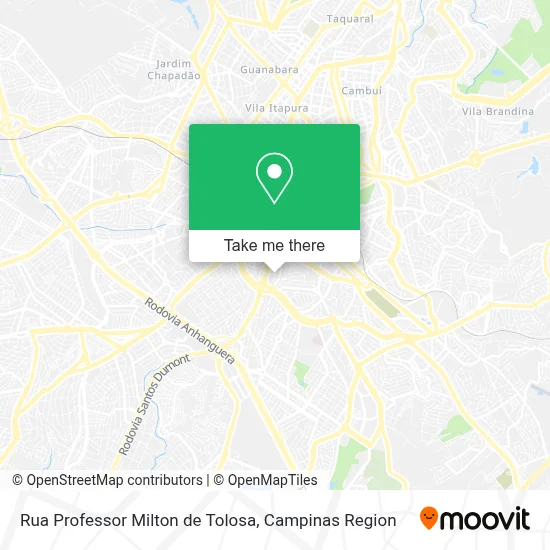 Rua Professor Milton de Tolosa map