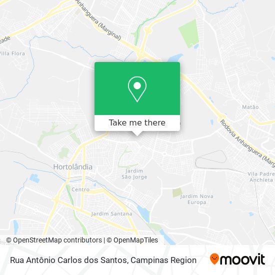 Mapa Rua Antônio Carlos dos Santos