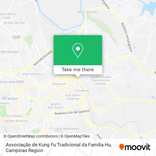 Mapa Associação de Kung Fu Tradicional da Família Hu