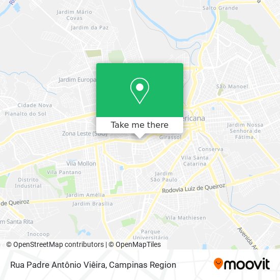 Rua Padre Antônio Viêira map