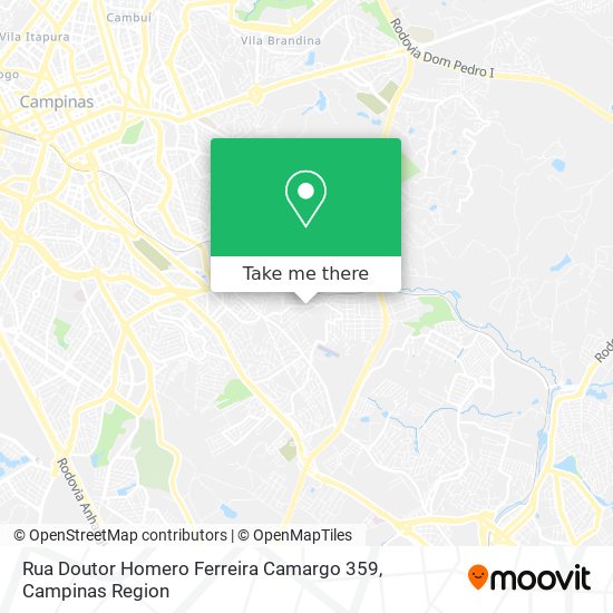 Rua Doutor Homero Ferreira Camargo 359 map