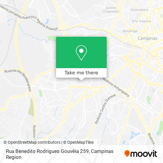 Mapa Rua Benedito Rodrigues Gouvêia 259