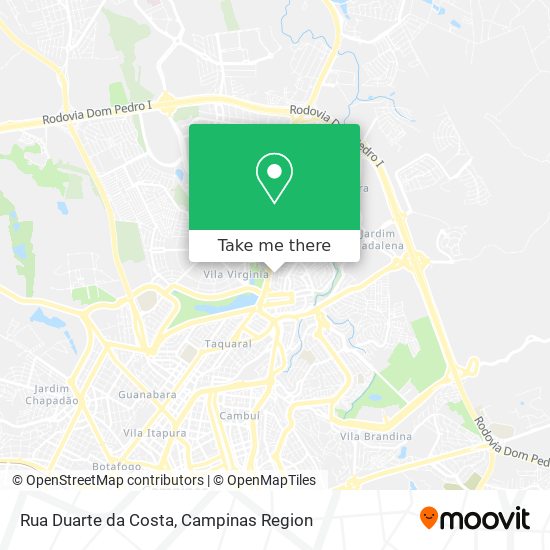 Mapa Rua Duarte da Costa