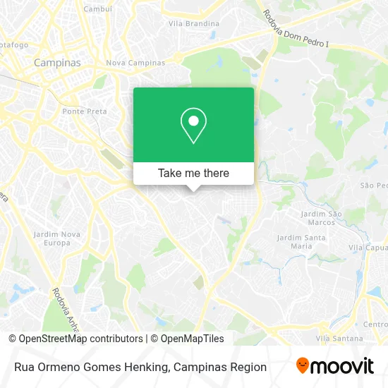 Rua Ormeno Gomes Henking map