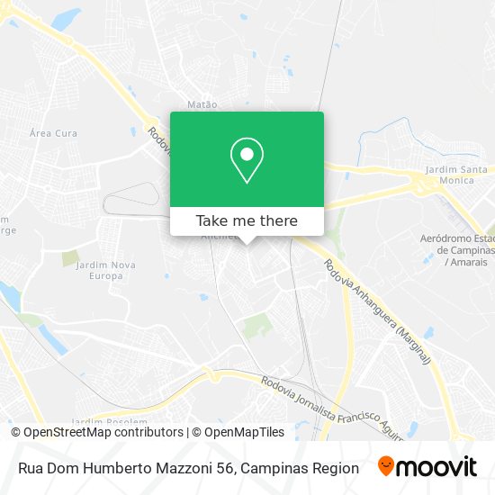 Mapa Rua Dom Humberto Mazzoni 56