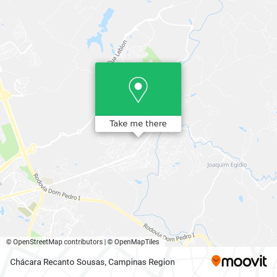 Chácara Recanto Sousas map