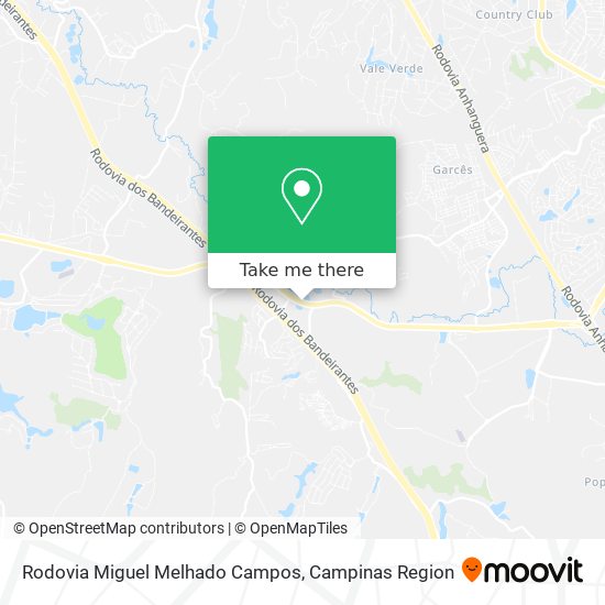 Rodovia Miguel Melhado Campos map