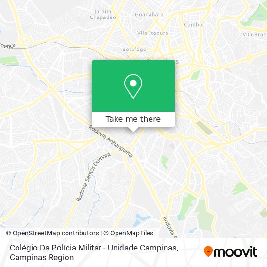 Mapa Colégio Da Polícia Militar - Unidade Campinas