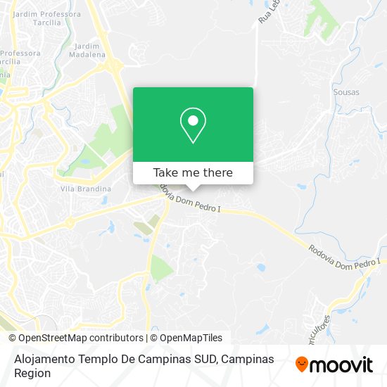 Mapa Alojamento Templo De Campinas SUD