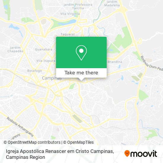 Igreja Apostólica Renascer em Cristo Campinas map