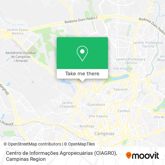 Centro de Informações Agropecuárias (CIAGRO) map