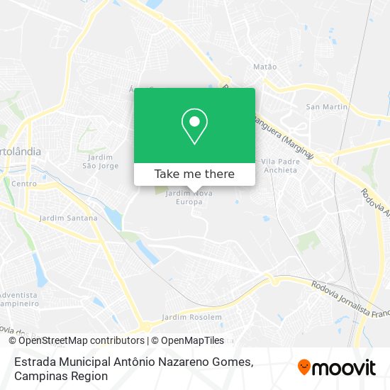 Estrada Municipal Antônio Nazareno Gomes map