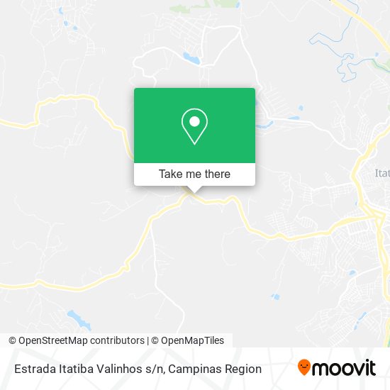 Mapa Estrada Itatiba Valinhos s/n