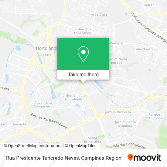 Rua Presidente Tancredo Neves map
