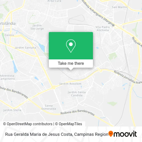 Rua Geralda Maria de Jesus Costa map