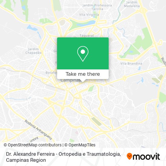 Dr. Alexandre Ferreira - Ortopedia e Traumatologia map