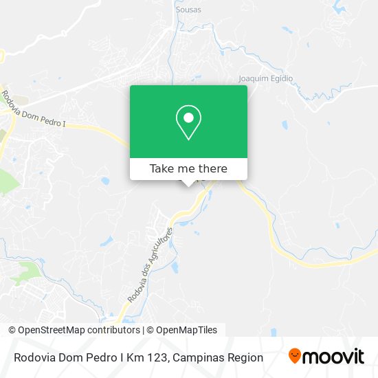 Rodovia Dom Pedro I Km 123 map