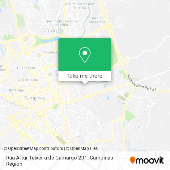 Rua Artur Teixeira de Camargo 201 map