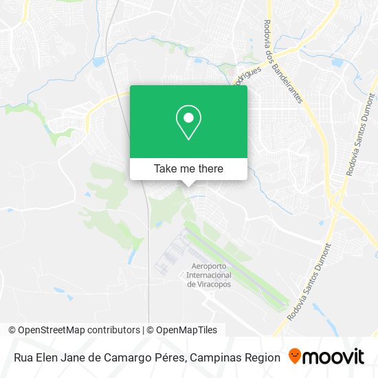 Mapa Rua Elen Jane de Camargo Péres