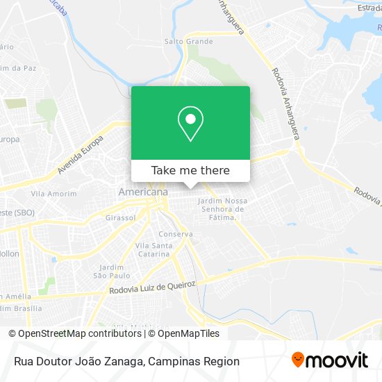 Rua Doutor João Zanaga map