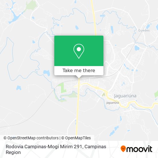 Mapa Rodovia Campinas-Mogi Mirim 291