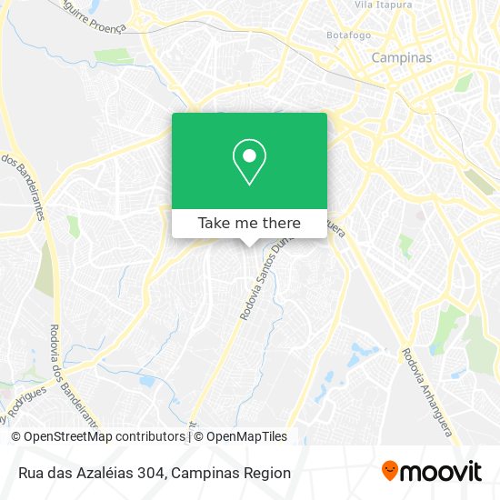 Rua das Azaléias 304 map