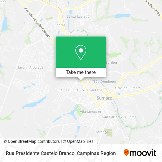Rua Presidente Castelo Branco map