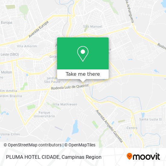 Mapa PLUMA HOTEL CIDADE