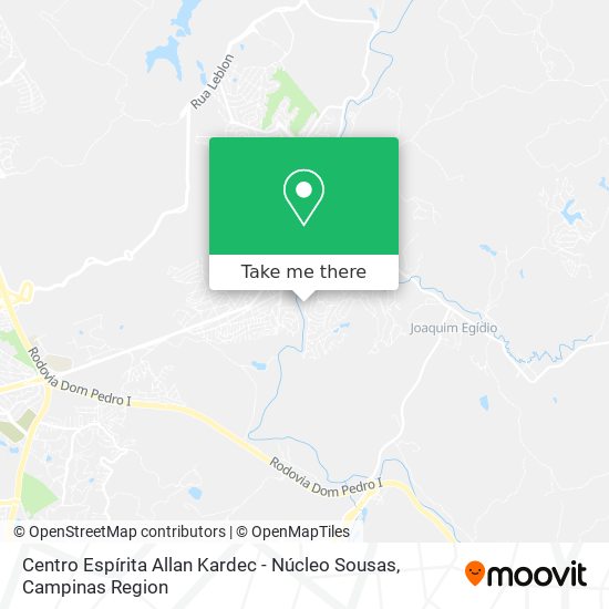 Centro Espírita Allan Kardec - Núcleo Sousas map