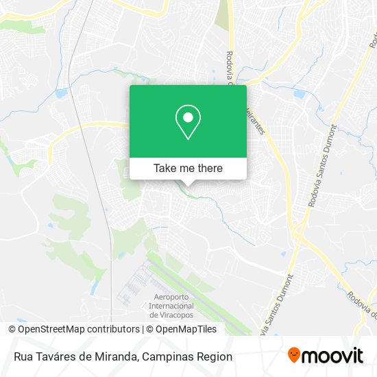 Mapa Rua Taváres de Miranda
