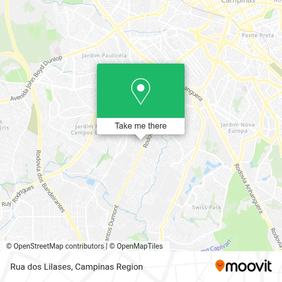 Rua dos Lilases map