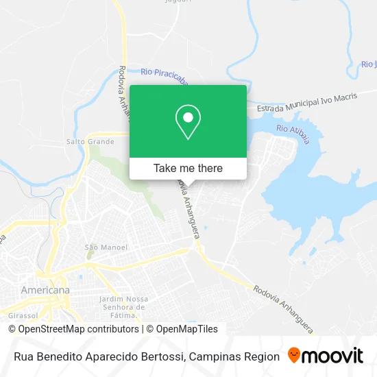 Rua Benedito Aparecido Bertossi map