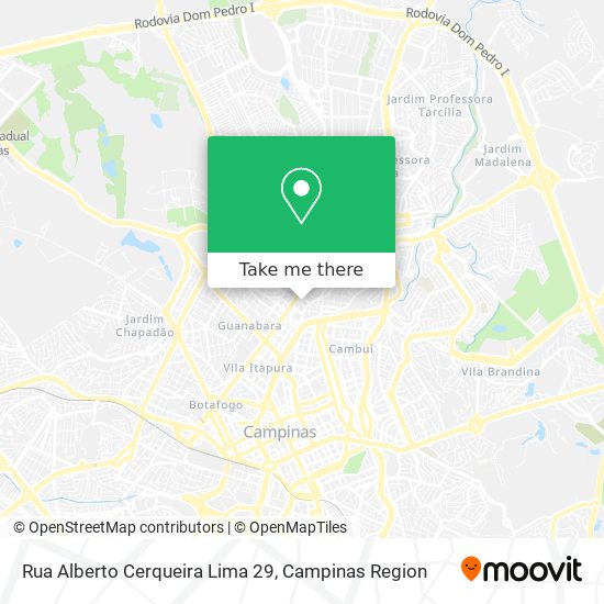 Mapa Rua Alberto Cerqueira Lima 29