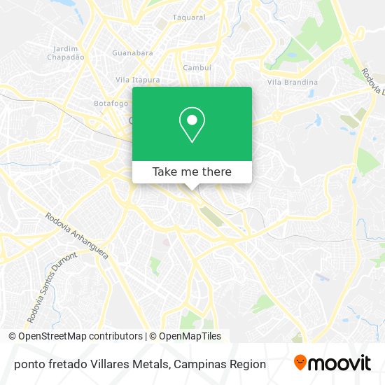 Mapa ponto fretado Villares Metals