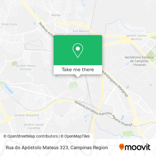 Mapa Rua do Apóstolo Mateus 323