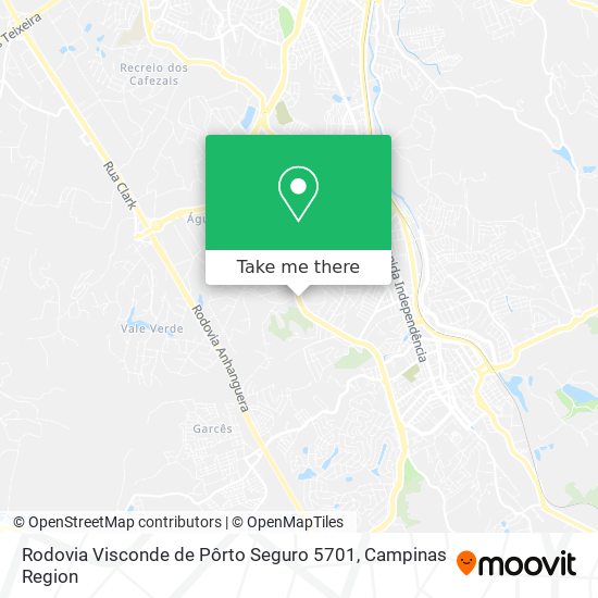 Mapa Rodovia Visconde de Pôrto Seguro 5701