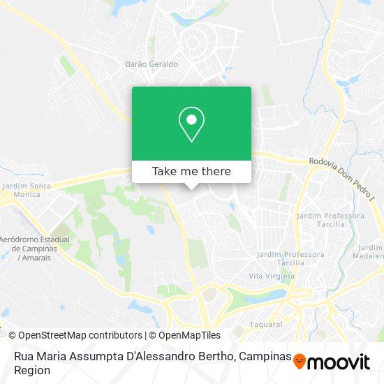Rua Maria Assumpta D'Alessandro Bertho map