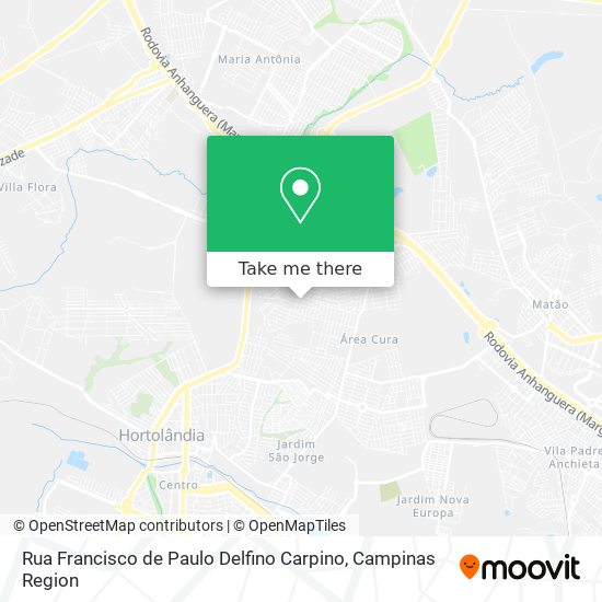 Rua Francisco de Paulo Delfino Carpino map