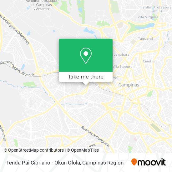 Tenda Pai Cipriano - Okun Olola map