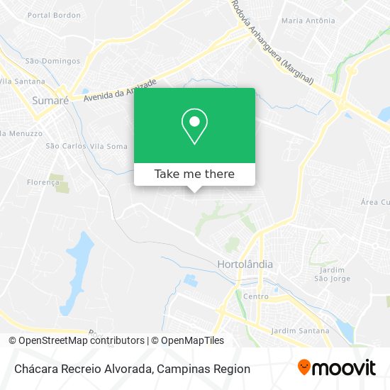 Chácara Recreio Alvorada map