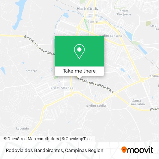 Rodovia dos Bandeirantes map