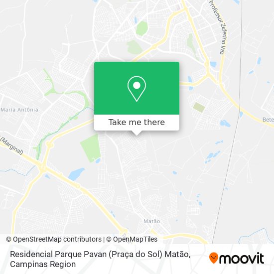 Mapa Residencial Parque Pavan (Praça do Sol) Matão