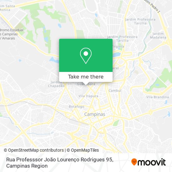 Mapa Rua Professsor João Lourenço Rodrigues 95