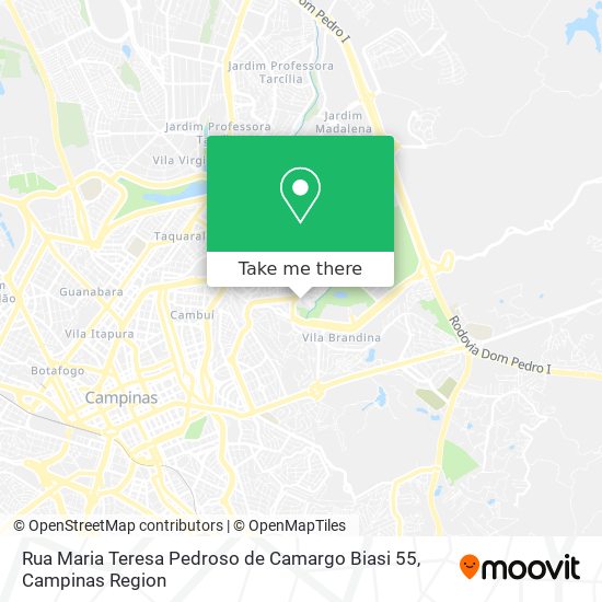 Mapa Rua Maria Teresa Pedroso de Camargo Biasi 55