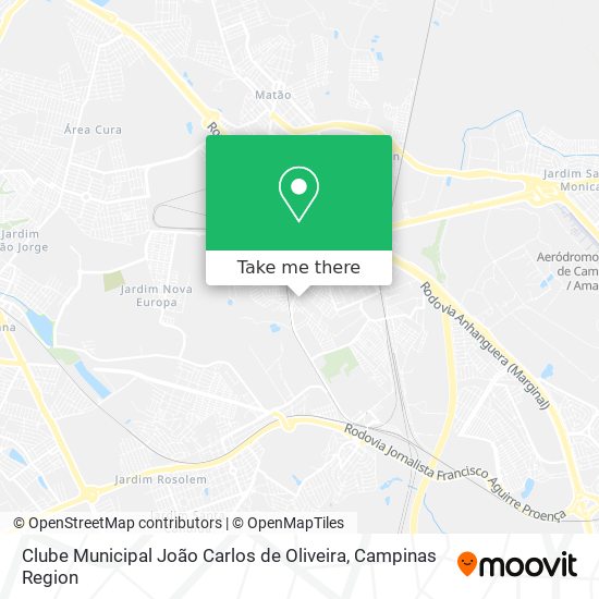 Mapa Clube Municipal João Carlos de Oliveira